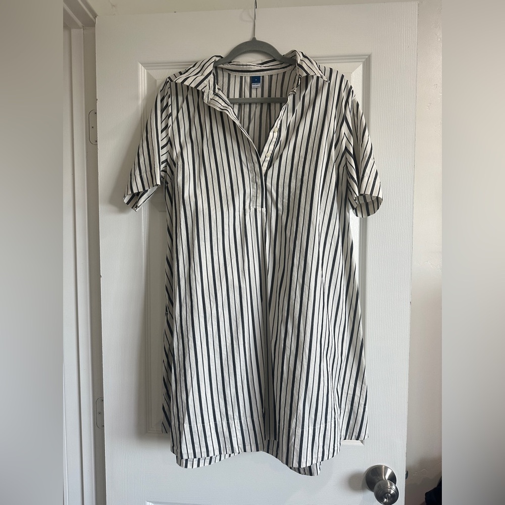 Old Navy Navy and White Striped Mini Dress